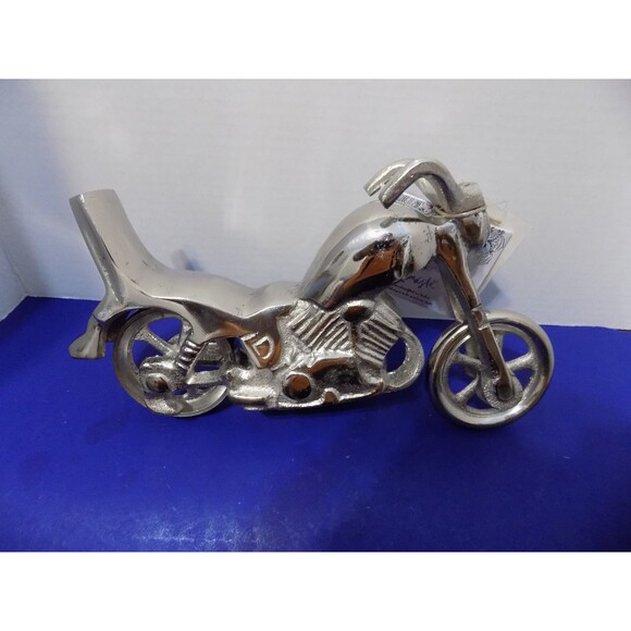 NEW Motorcycle Statue Figurine Metal Harley Style - Picture 3 of 4